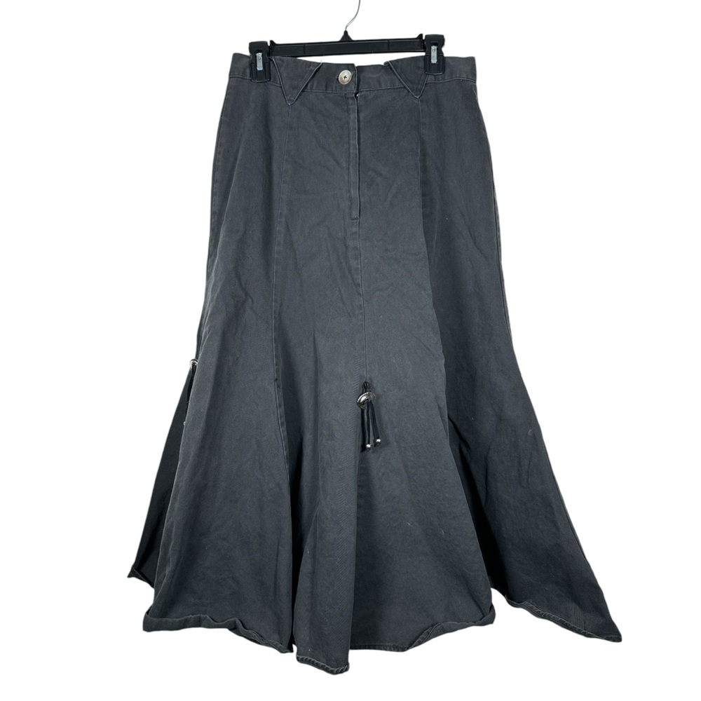 Vintage Western Roughrider X Circle Jean Flowy Maxi Skirt Size 1/14 EUC #VEG-219